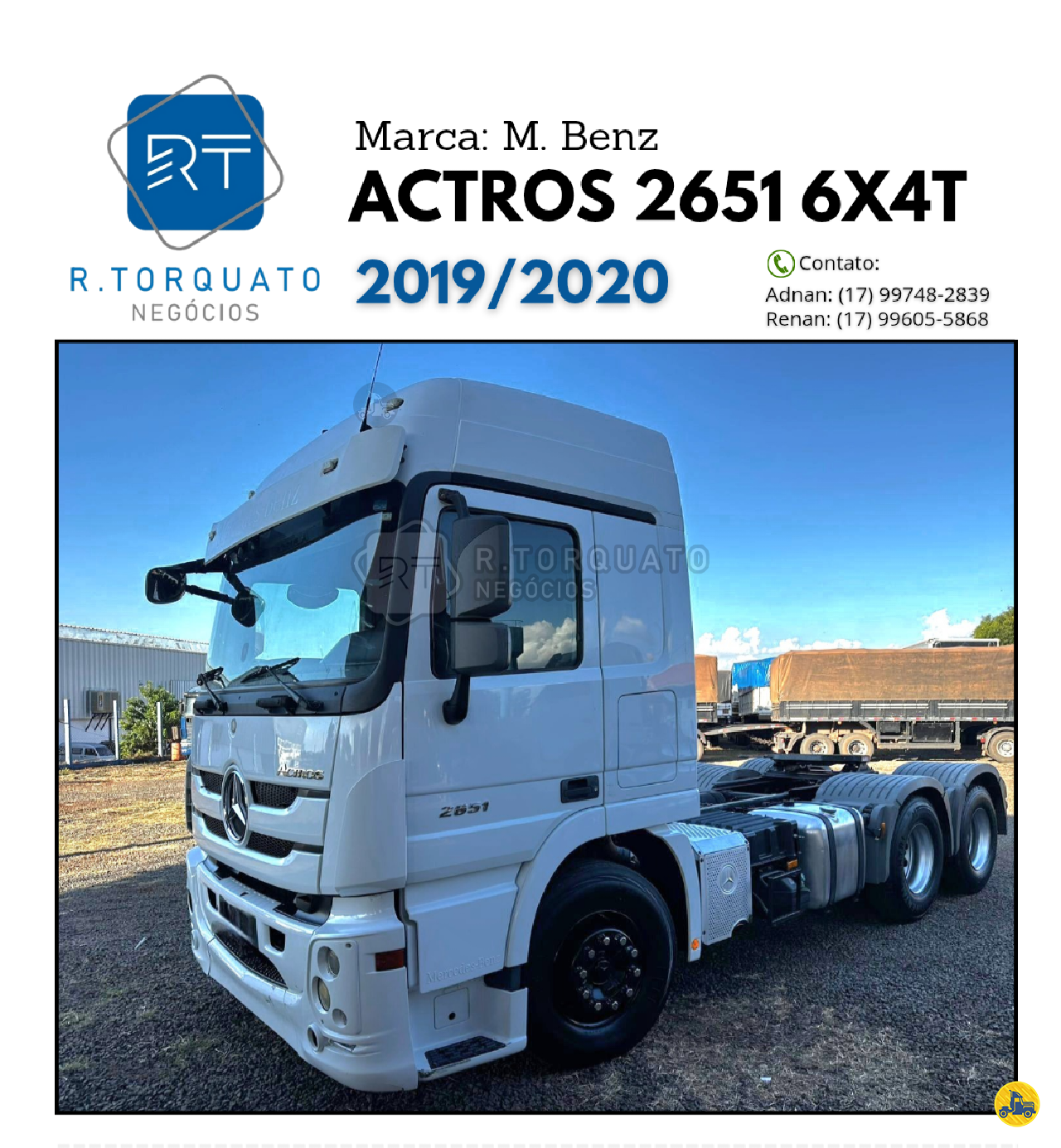 CAMINHAO MERCEDES-BENZ MB 2651 Cavalo Mecânico Cavalo 6x4 R.Torquato Negócios São José do Rio Preto SÃO PAULO SP